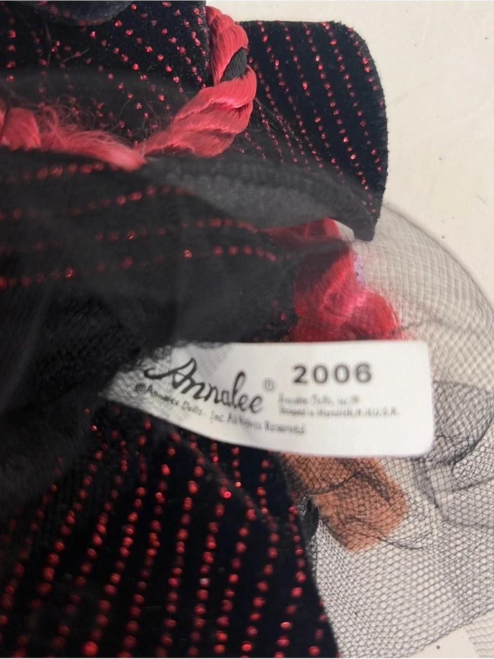 VTG Annalee Doll Halloween Girl Mouse Witch Spider Web Dress Trick or Treat 2004